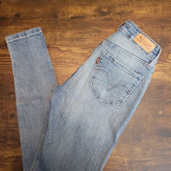Levi's Legging Jeans Size 24 Low Rise Stretch Denim Medium Light Wash - Picture 4 of 11